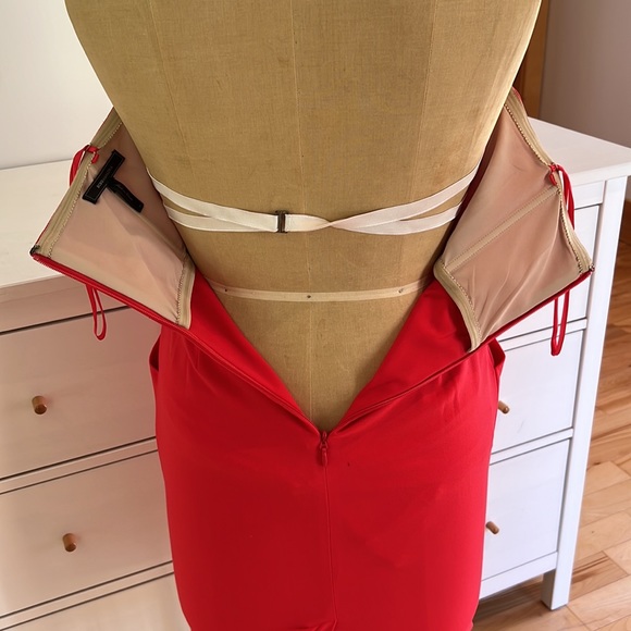 BCBG red cocktail strapless dress - Picture 9 of 13